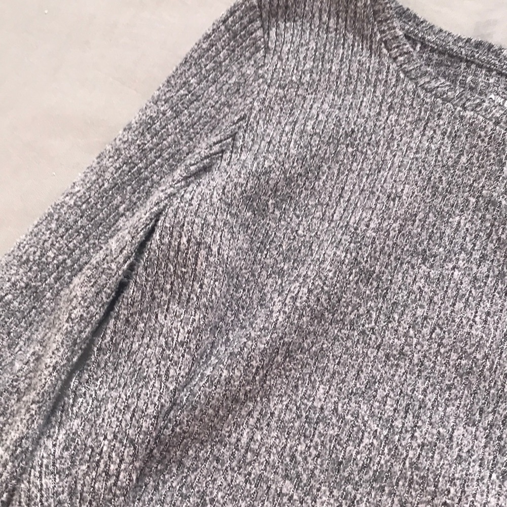 grey ribbed top - Picture 2 of 3